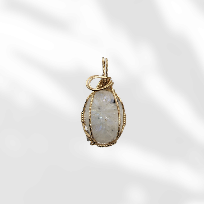 Moonstone Pendant Flipping and Stones